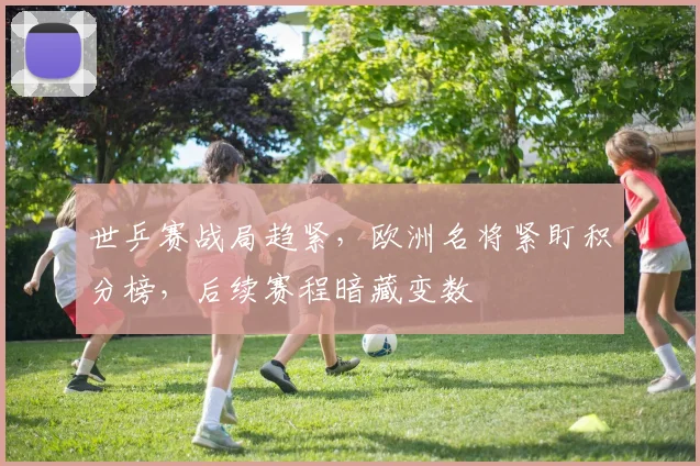 世乒赛战局趋紧，欧洲名将紧盯积分榜，后续赛程暗藏变数